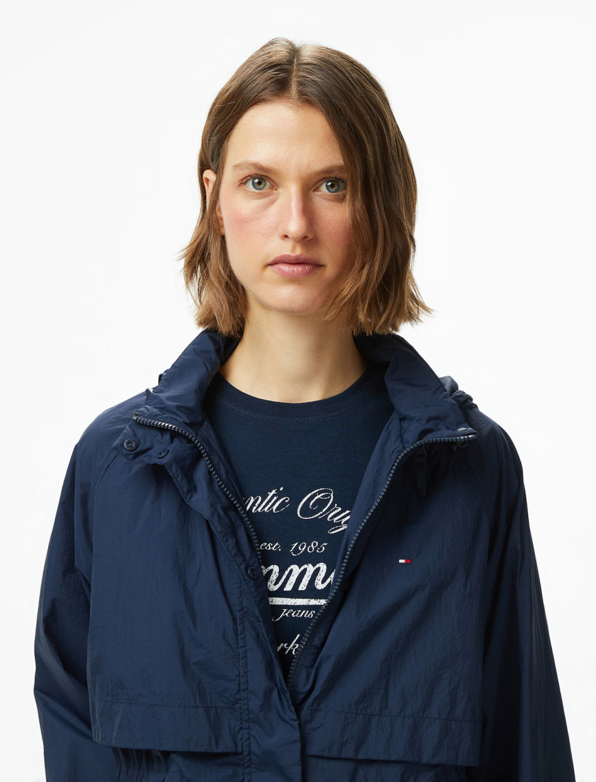 Tommy Hilfiger Nylon Packable Kadın Mavi Yağmurluk Tommy Hilfiger Nylon Packable Kadın Mavi Yağmurluk