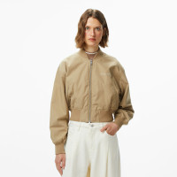 Tommy Hilfiger Nylon Regular Cropped Kadın Bej Bomber Ceket Tommy Hilfiger Nylon Regular Cropped Kadın Bej Bomber Ceket