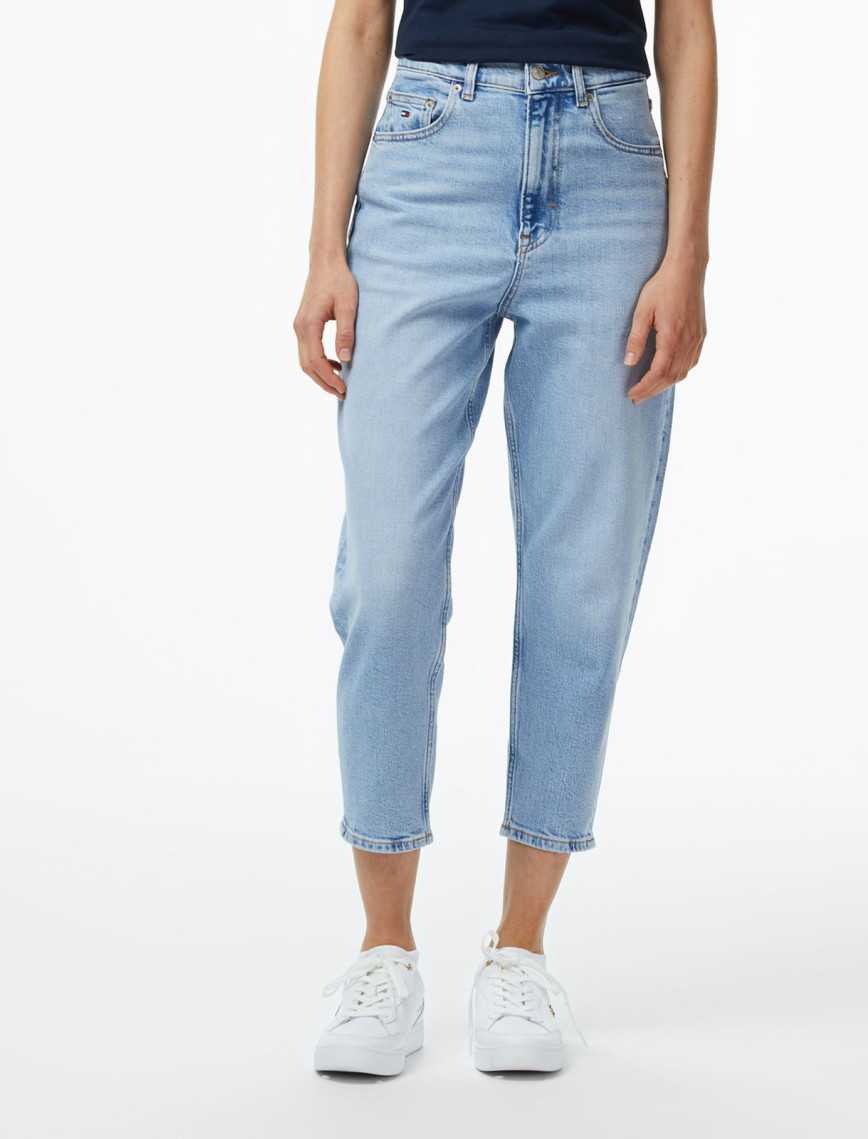 Tommy Hilfiger Mom Kadın Mavi Tapered Jean Tommy Hilfiger Mom Kadın Mavi Tapered Jean