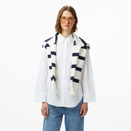 Tommy Hilfiger Essentials Poplin New Easy Kadın Beyaz Gömlek Tommy Hilfiger Essentials Poplin New Easy Kadın Beyaz Gömlek