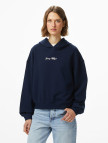 Tommy Hilfiger Classic Script Terry Kadın Mavi Hoodie Tommy Hilfiger Classic Script Terry Kadın Mavi Hoodie