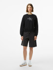Calvin Klein Monologo French Terry Kadın Siyah Sweatshirt