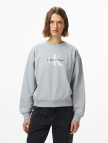 Calvin Klein Monologo French Terry Kadın Gri Sweatshirt Calvin Klein Monologo French Terry Kadın Gri Sweatshirt