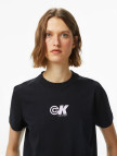 Calvin Klein Archive Logo Classic Kadın Siyah T-Shirt