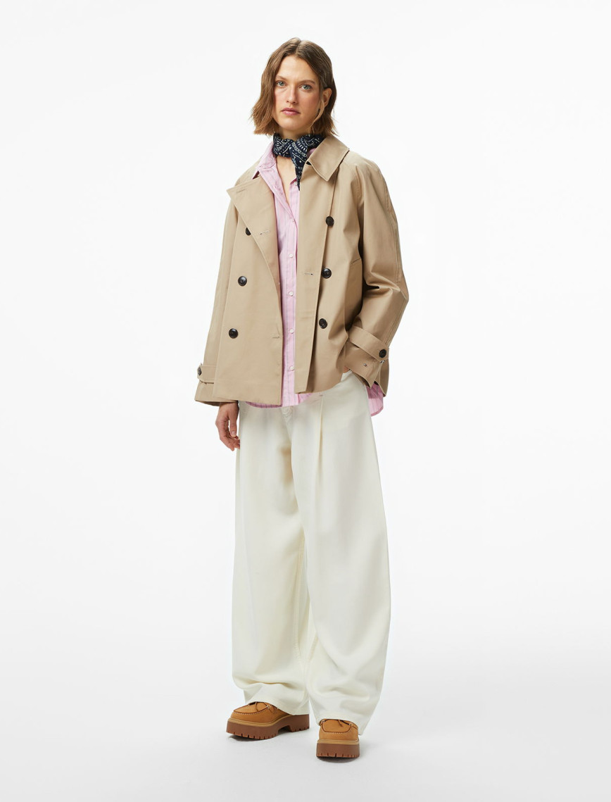 Tommy Hilfiger Cotton Kadın Bej Trençkot Tommy Hilfiger Cotton Kadın Bej Trençkot