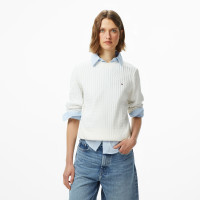 Tommy Hilfiger Cable Fine Kadın Beyaz Hırka Tommy Hilfiger Cable Fine Kadın Beyaz Hırka