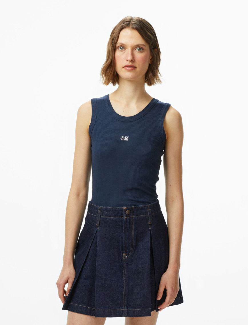 Calvin Klein Modal Tank Essential Kadın Mavi T-Shirt Calvin Klein Modal Tank Essential Kadın Mavi T-Shirt
