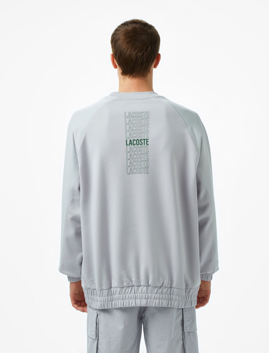 Lacoste House of SuperStep x Lacoste Erkek Gri Sweatshirt Lacoste House of SuperStep x Lacoste Erkek Gri Sweatshirt