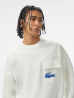 Lacoste House of SuperStep x Lacoste Erkek Beyaz Sweatshirt