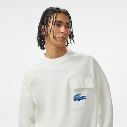 Lacoste House of SuperStep x Lacoste Erkek Beyaz Sweatshirt Lacoste House of SuperStep x Lacoste Erkek Beyaz Sweatshirt
