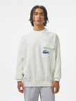 Lacoste House of SuperStep x Lacoste Erkek Beyaz Sweatshirt