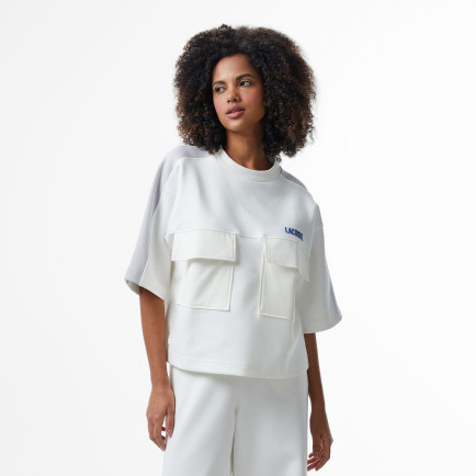 Lacoste House of SuperStep x Lacoste Kadın Beyaz Sweatshirt Lacoste House of SuperStep x Lacoste Kadın Beyaz Sweatshirt