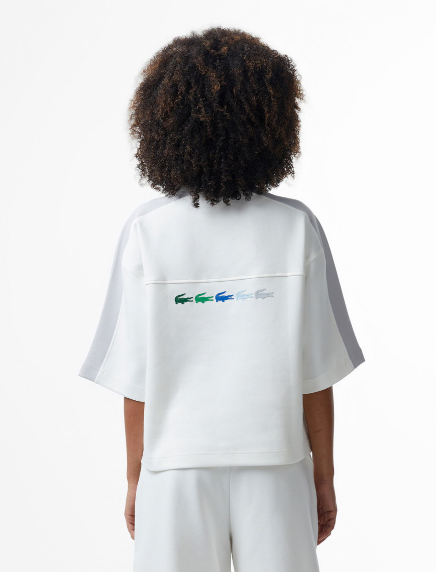 Lacoste House of SuperStep x Lacoste Kadın Beyaz Sweatshirt Lacoste House of SuperStep x Lacoste Kadın Beyaz Sweatshirt