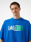 Lacoste House of SuperStep x Lacoste Erkek Mavi T-Shirt