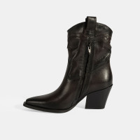 Kadın Kahve Kalın Topuklu Deri Bot Kadın Kahve Kalın Topuklu Deri Bot