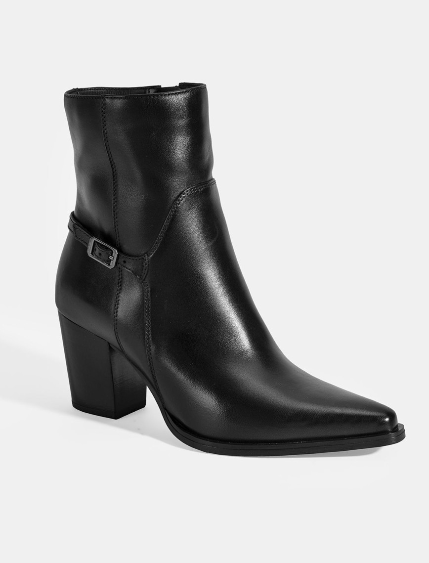 Kadın Kalın Topuklu Deri Bot Kadın Kalın Topuklu Deri Bot