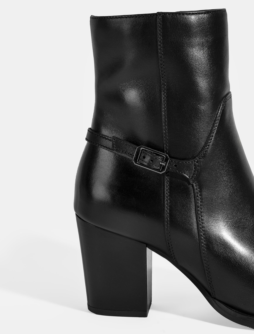 Kadın Kalın Topuklu Deri Bot Kadın Kalın Topuklu Deri Bot