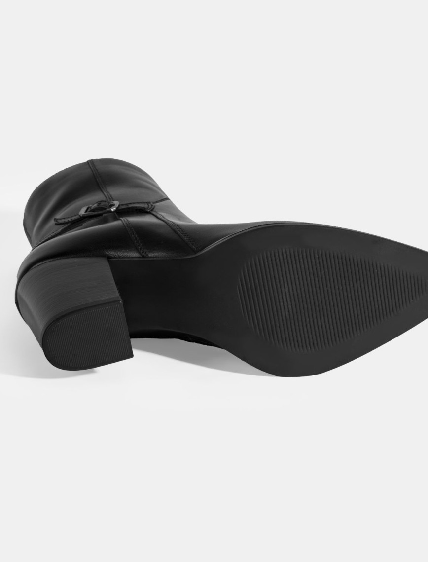 Kadın Kalın Topuklu Deri Bot Kadın Kalın Topuklu Deri Bot