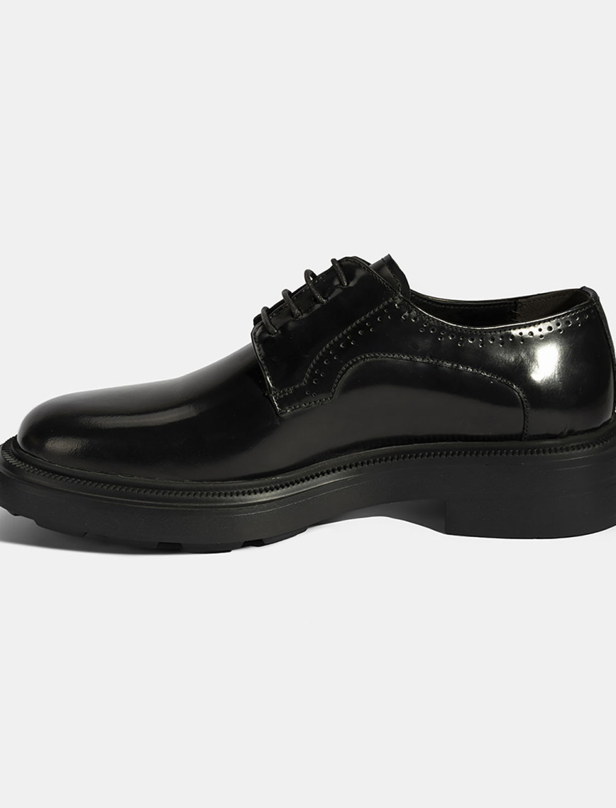 Erkek Siyah Bağcıklı Deri Klasik Ayakkabı Erkek Siyah Bağcıklı Deri Klasik Ayakkabı