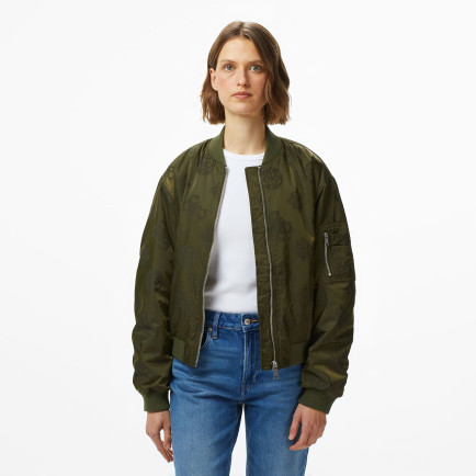 Guess Philomene Bomber Kadın Yeşil Ceket