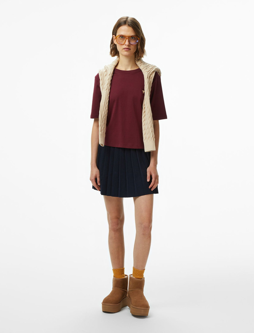 Guess Colette Boxy Fit Kadın Mor T-Shirt Guess Colette Boxy Fit Kadın Mor T-Shirt