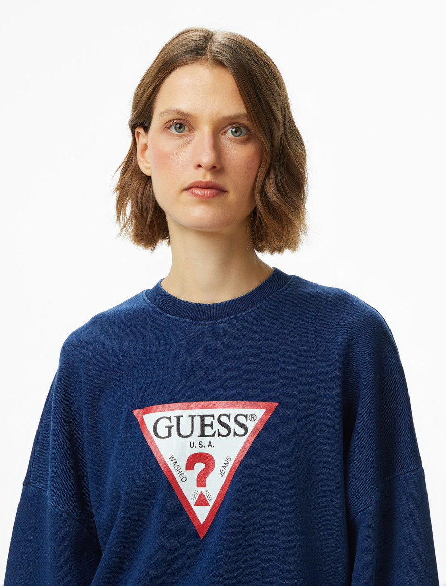 Guess Jeans Kadın Lacivert Sweatshirt Guess Jeans Kadın Lacivert Sweatshirt
