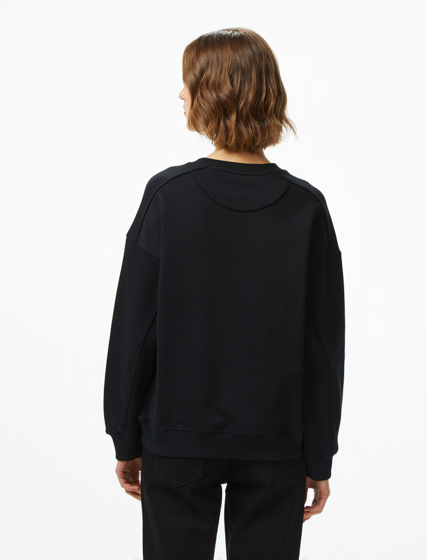 Guess Glitter Kadın Siyah Sweatshirt Guess Glitter Kadın Siyah Sweatshirt