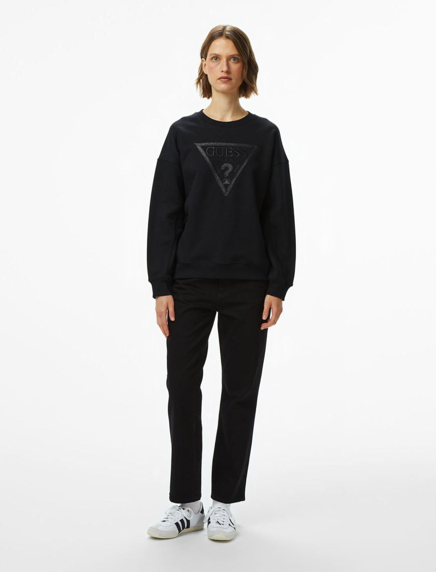 Guess Glitter Kadın Siyah Sweatshirt Guess Glitter Kadın Siyah Sweatshirt