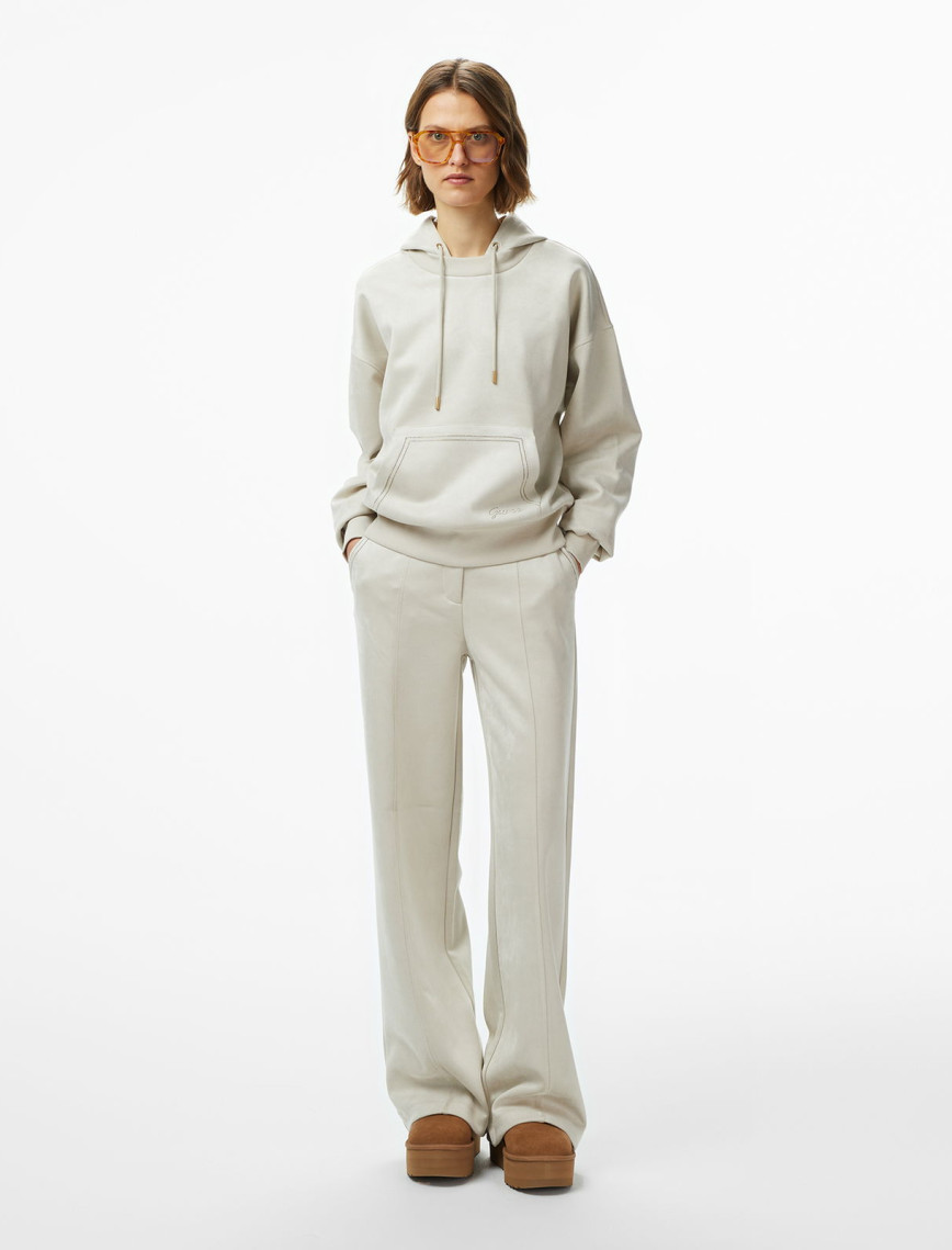 Guess Tailored Fit Kadın Krem Eşofman Altı Guess Tailored Fit Kadın Krem Eşofman Altı