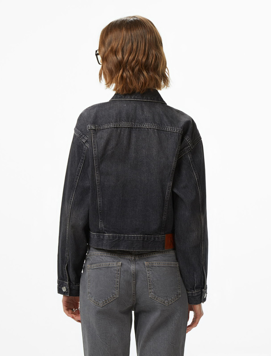 Calvin Klein 90S Trucker Fog Kadın Siyah Ceket Calvin Klein 90S Trucker Fog Kadın Siyah Ceket