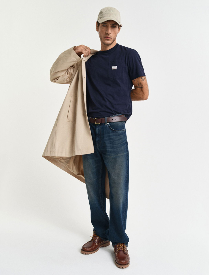GANT Erkek Lacivert Regular Fit Bisiklet Yaka T-Shirt GANT Erkek Lacivert Regular Fit Bisiklet Yaka T-Shirt