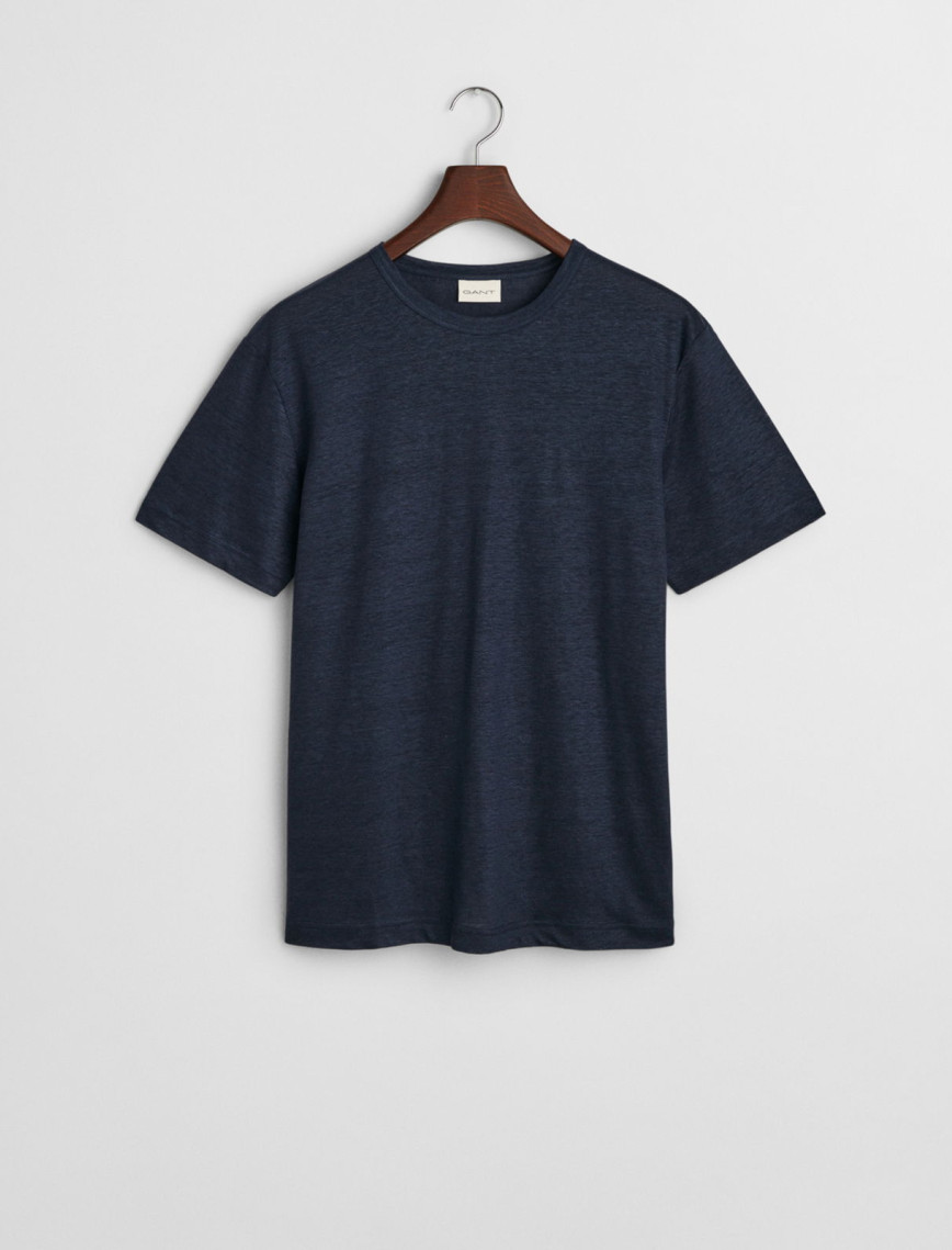 GANT Erkek Lacivert Regular Fit Bisiklet Yaka T-Shirt