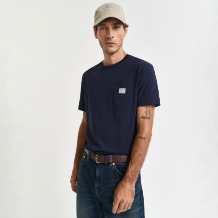 GANT Erkek Lacivert Regular Fit Bisiklet Yaka T-Shirt GANT Erkek Lacivert Regular Fit Bisiklet Yaka T-Shirt