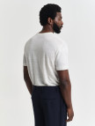 GANT Erkek Krem Regular Fit Bisiklet Yaka T-Shirt