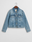 GANT Kadın Mavi Regular Fit Klasik Yaka Denim Ceket GANT Kadın Mavi Regular Fit Klasik Yaka Denim Ceket