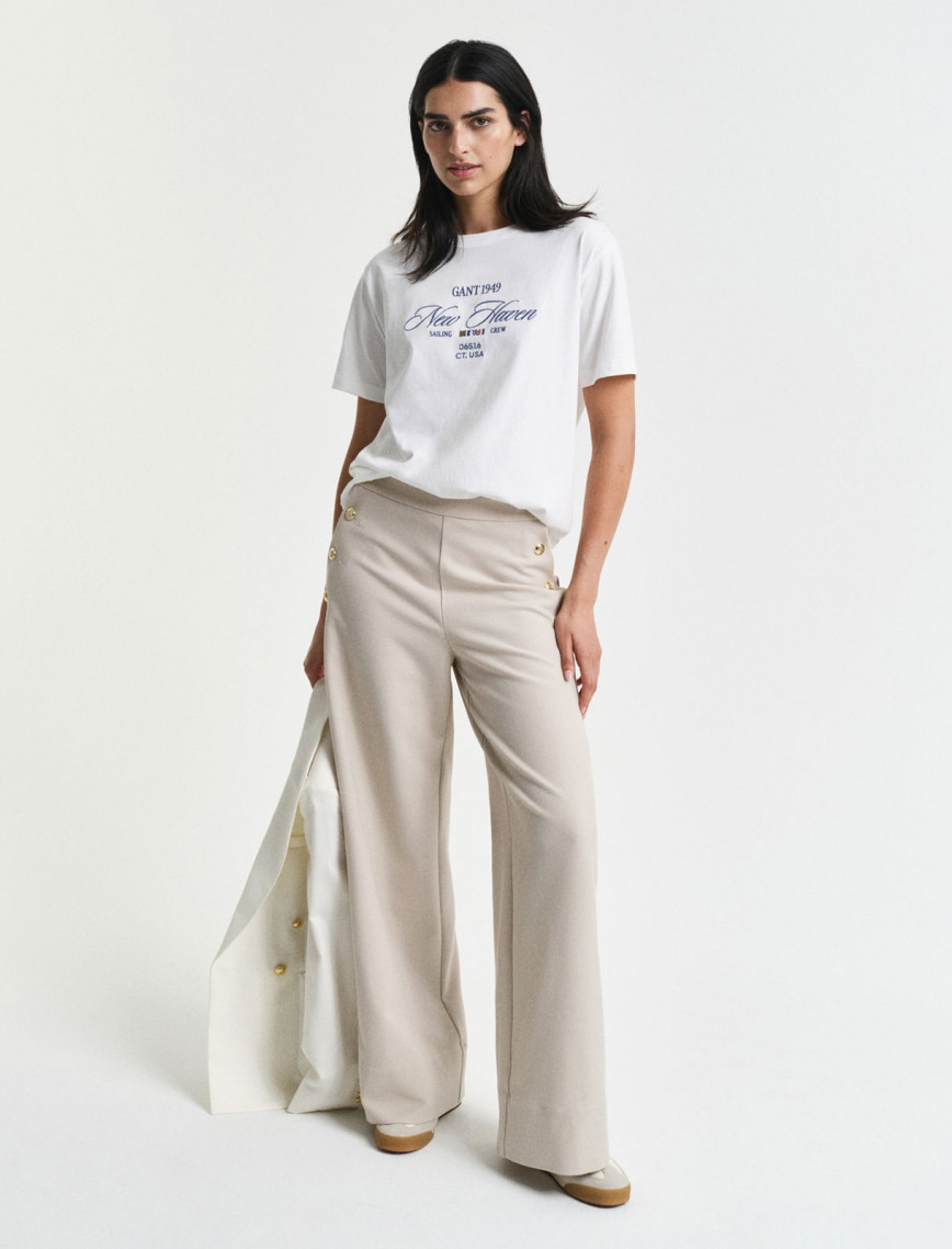 GANT Kadın Bej Straight Fit Pantolon GANT Kadın Bej Straight Fit Pantolon