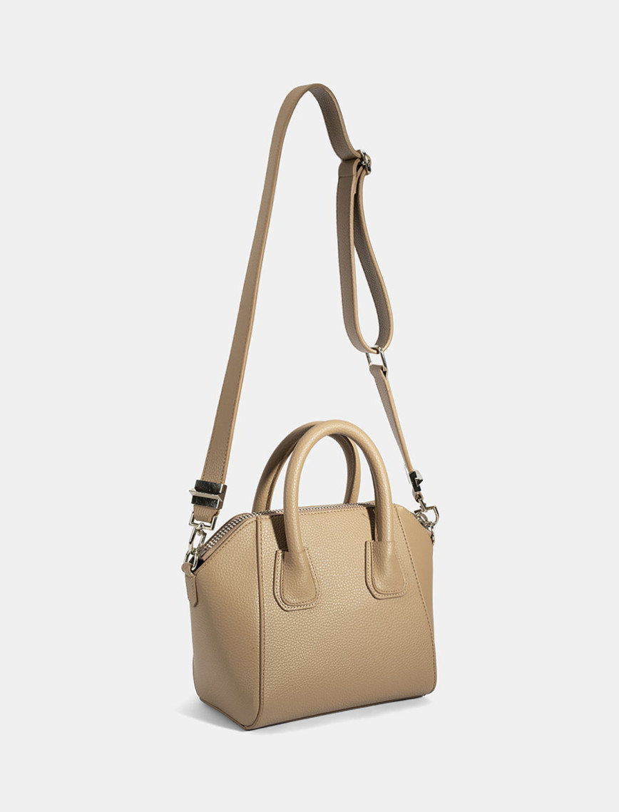 Kadın Bej Omuz Askılı Mini El Çantası Kadın Bej Omuz Askılı Mini El Çantası