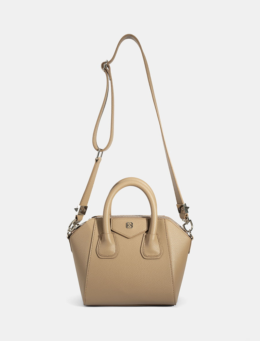 Kadın Bej Omuz Askılı Mini El Çantası Kadın Bej Omuz Askılı Mini El Çantası