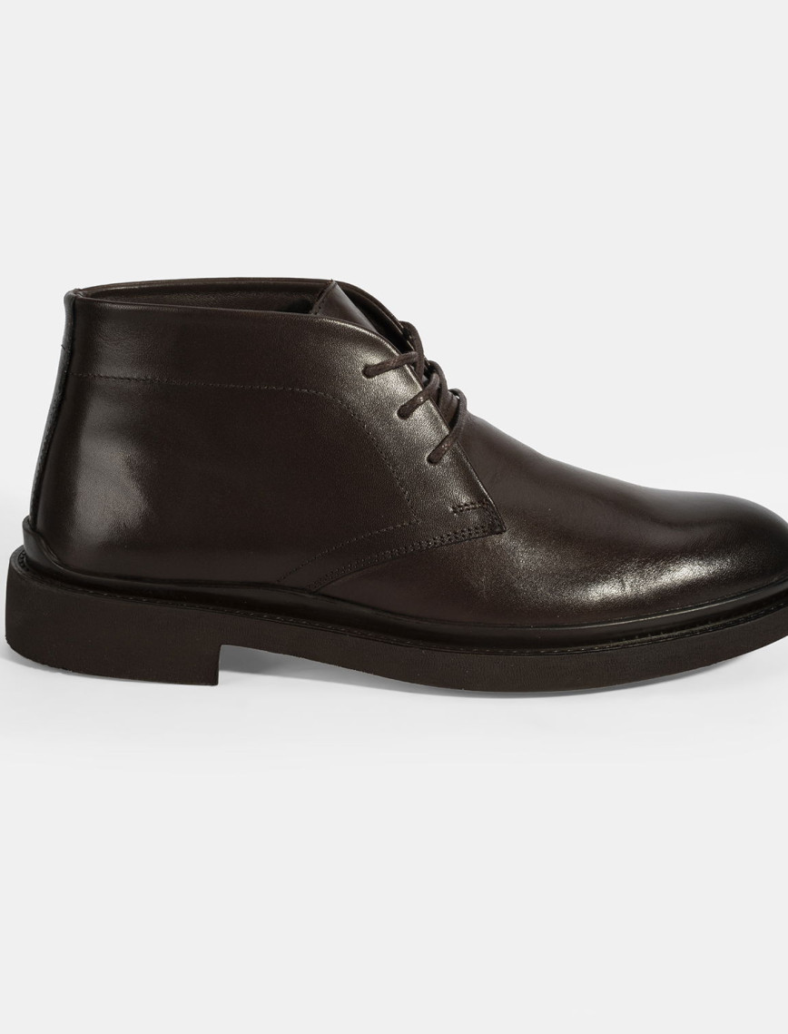 Erkek Kahve Bağcıklı Deri Bot Erkek Kahve Bağcıklı Deri Bot