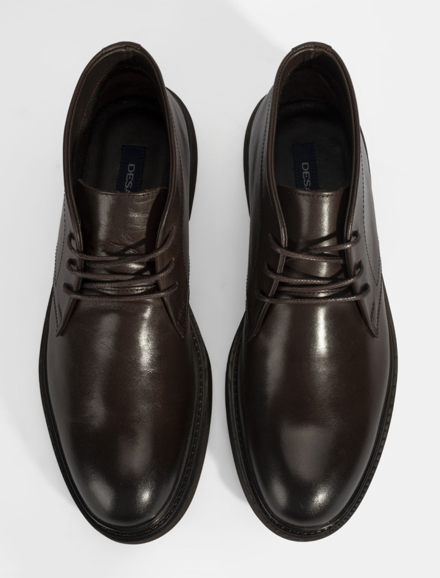 Erkek Kahve Bağcıklı Deri Bot Erkek Kahve Bağcıklı Deri Bot