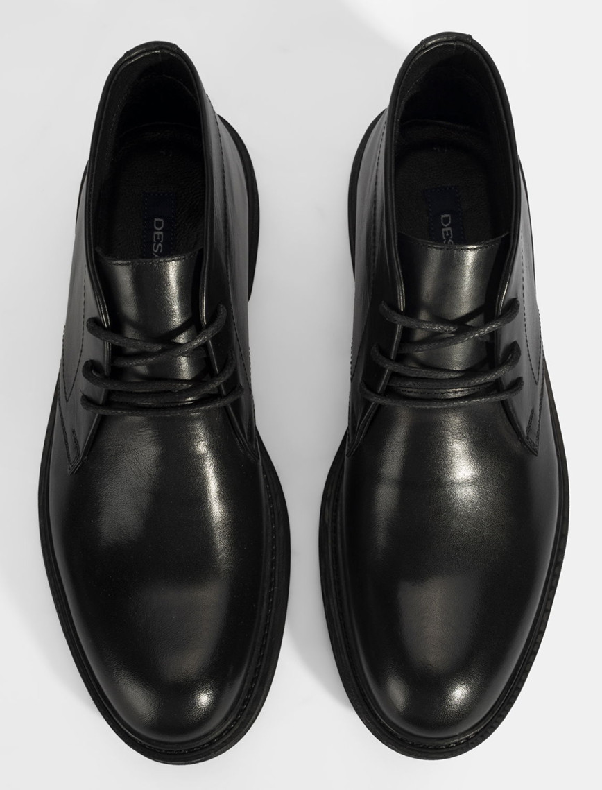 Erkek Siyah Bağcıklı Deri Bot Erkek Siyah Bağcıklı Deri Bot