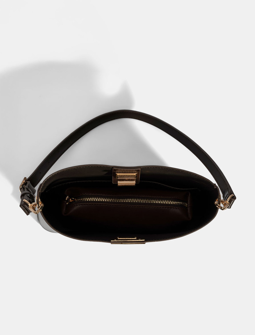 Kadın Koyu Kahve Omuz Çantası Kadın Koyu Kahve Omuz Çantası