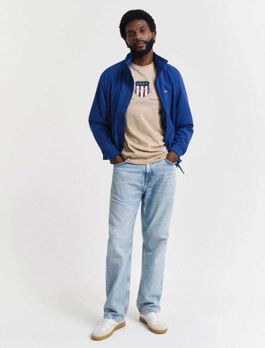 GANT Erkek Bej Regular Fit Bisiklet Yaka Logolu T-Shirt GANT Erkek Bej Regular Fit Bisiklet Yaka Logolu T-Shirt