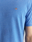 GANT Erkek Mavi Regular Fit Bisiklet Yaka Çizgili T-Shirt GANT Erkek Mavi Regular Fit Bisiklet Yaka Çizgili T-Shirt