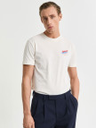 GANT Erkek Krem Regular Fit Bisiklet Yaka Logolu T-Shirt GANT Erkek Krem Regular Fit Bisiklet Yaka Logolu T-Shirt