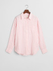 GANT Kadın Pembe Relaxed Fit Klasik Yaka Çizgili Gömlek GANT Kadın Pembe Relaxed Fit Klasik Yaka Çizgili Gömlek