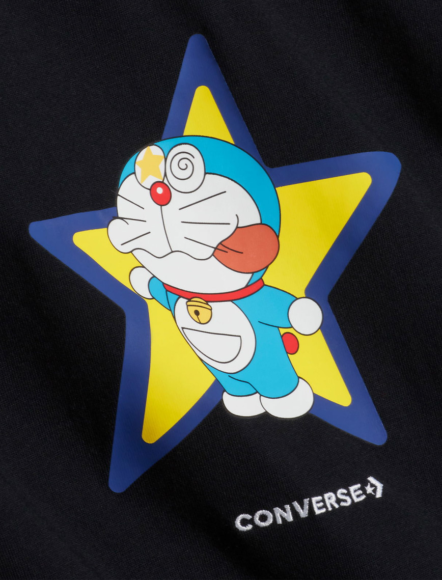 Converse X Doraemon Unisex Siyah T-Shirt Converse X Doraemon Unisex Siyah T-Shirt