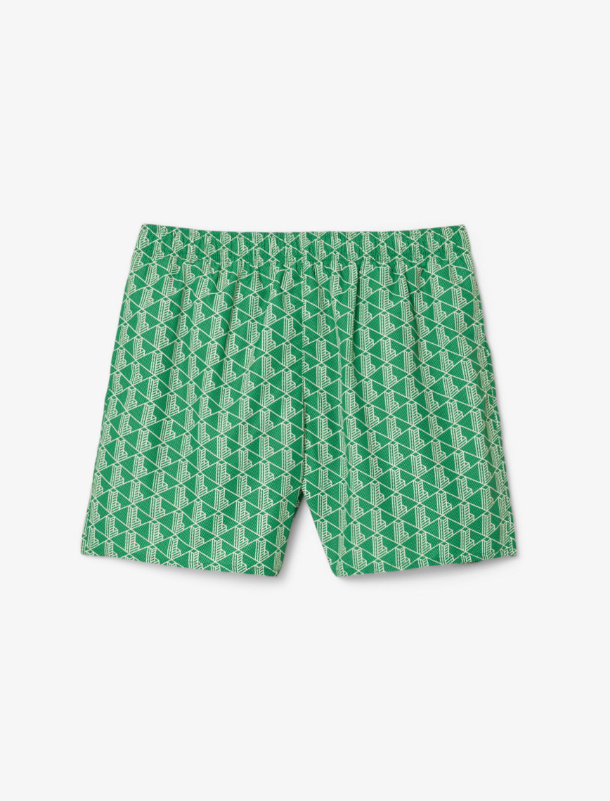 Lacoste Mid Monogram Print Swim Erkek Yeşil Mayo Lacoste Mid Monogram Print Swim Erkek Yeşil Mayo