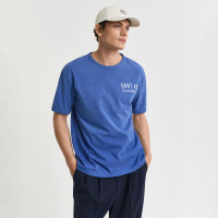 GANT Erkek Lacivert Relaxed Fit Bisiklet Yaka Logolu T-Shirt GANT Erkek Lacivert Relaxed Fit Bisiklet Yaka Logolu T-Shirt