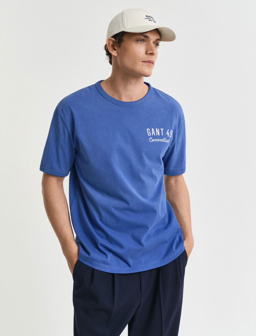GANT Erkek Kırmızı Relaxed Fit Bisiklet Yaka Logolu T-Shirt GANT Erkek Kırmızı Relaxed Fit Bisiklet Yaka Logolu T-Shirt